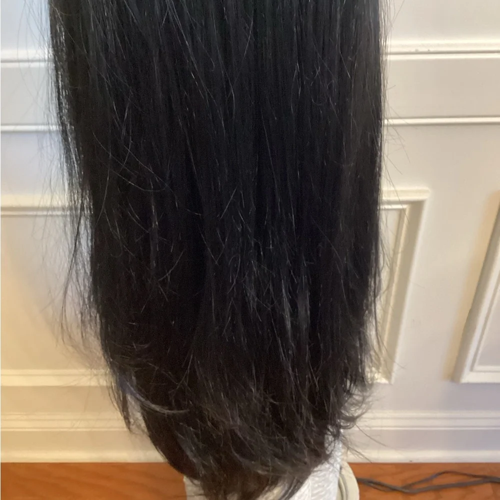 Synthetic Sleek Black Hair Wig ( Length ~ 32 - 34 Inches)